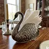 Servilletero Plateado En Forma De Cisne - Italia 1983