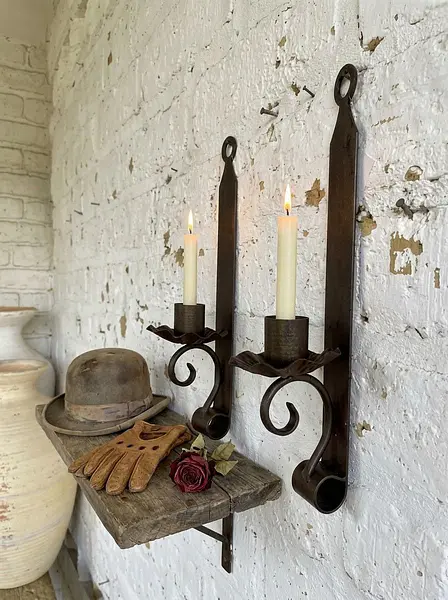 Pareja De Candelabros De Pared