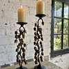 Par De Candelabros Metálicos Dorados Lirios De Los Valles