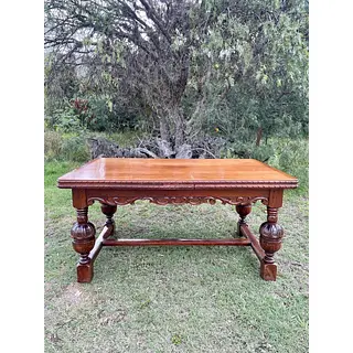 Mesa Extensible De Roble Macizo - Inglaterra 1900