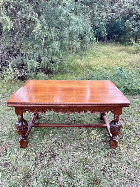 Mesa Extensible De Roble Macizo - Inglaterra 1900