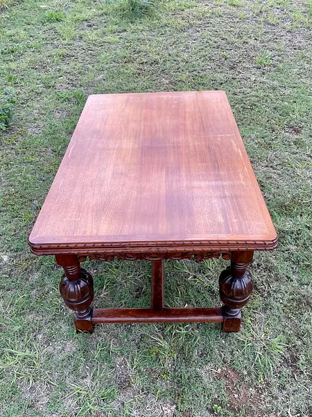 Mesa Extensible De Roble Macizo - Inglaterra 1900