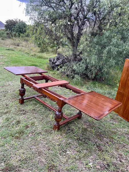 Mesa Extensible De Roble Macizo - Inglaterra 1900