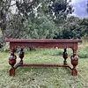 Mesa Extensible De Roble Macizo - Inglaterra 1900