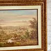 Oleo Paisaje Rural Y Moldura Dorada - J. Galvis