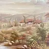 Oleo Paisaje Rural Y Moldura Dorada - J. Galvis