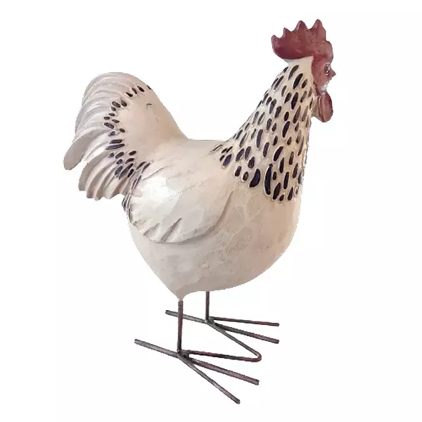 Figura De Gallo Blanco