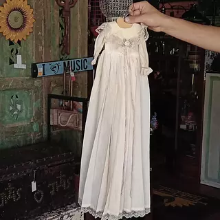 Vestido Bautismo Con Encaje - Colombia 1920