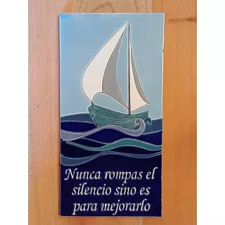 Baldosa Nunca Rompas El Silencio...15 X 30 Cm.