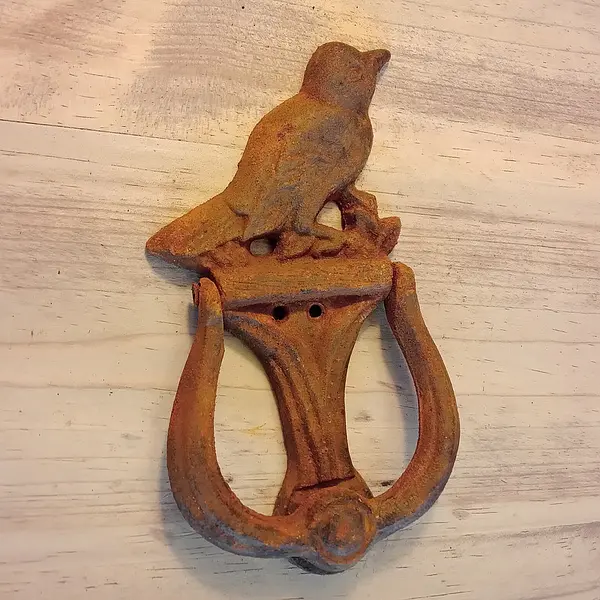 Aldaba Pájaro En Hierro Fundido