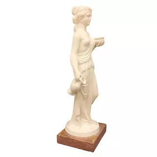 Escultura Griega De Alabastro De La Diosa Hebe