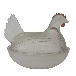 Gallina De Vidrio Transparente Grande