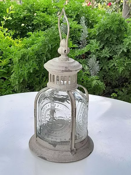 Farol Colgante De Vela Retro Con Apariencia De Óxido