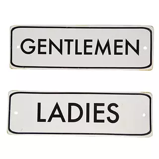 Letreros Metálicos Ladies Gentlemen