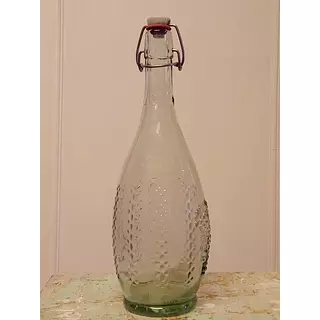 Botella Transparente Decorativa Viñedo