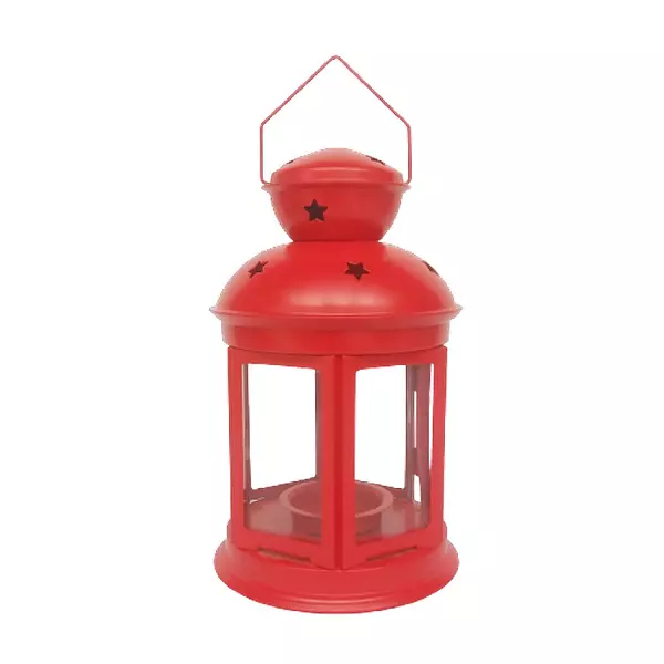 Porta Vela Hexagonal Rojo Ikea