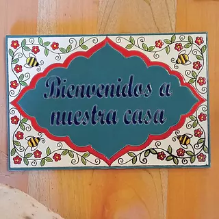 Baldosa Bienvenidos A Nuestra Casa 20 X 30 Cm.