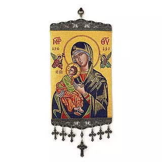 Gobelino Virgen Del Perpetuo Socorro 20 X 47 Cm