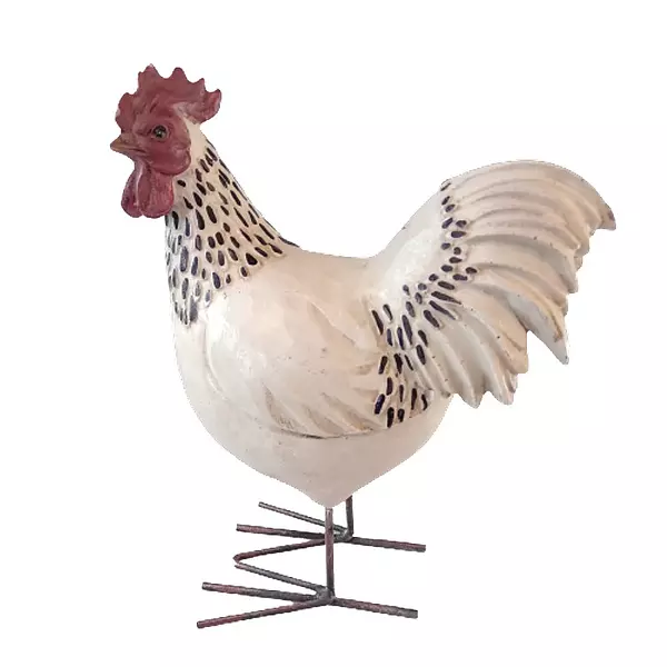 Figura De Gallo Blanco