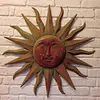 Sol Metálico Retro De Pared